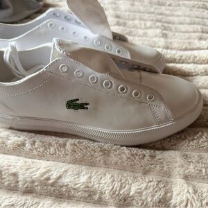 White Lacoste trainers